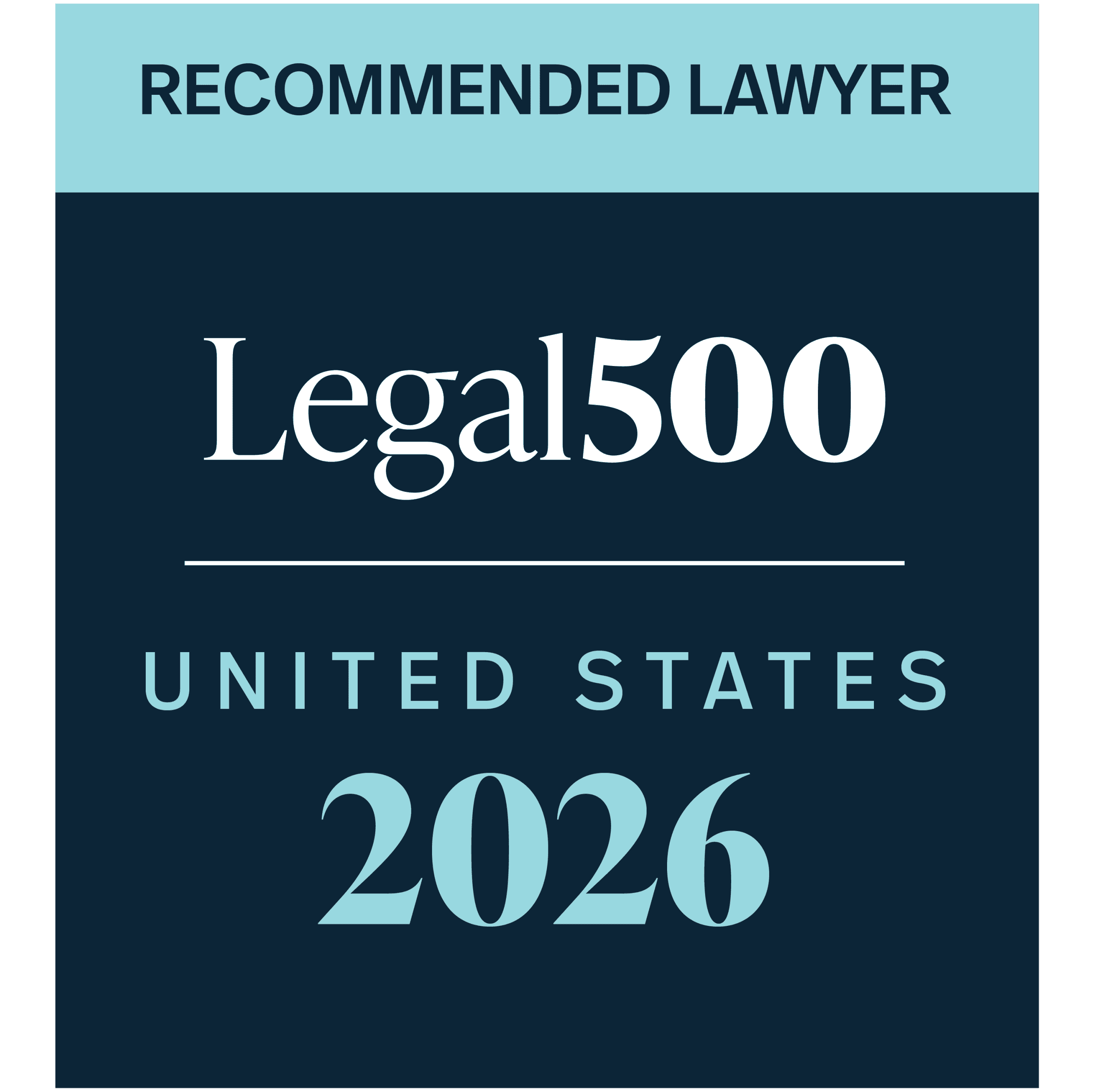 Recognized by Legal500, Recommended Lawyer